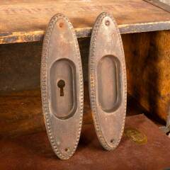 #48519 - Antique&nbsp;Oval&nbsp;Pocket&nbsp;Door&nbsp;Pull&nbsp;Handles&nbsp;image