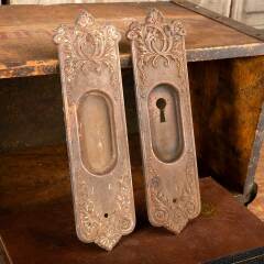 #48521 - Antique&nbsp;Corbin&nbsp;Pocket&nbsp;Door&nbsp;Pull&nbsp;Handles&nbsp;image