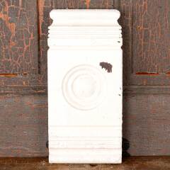 #48548 - Antique&nbsp;Painted&nbsp;Wood&nbsp;Rosette&nbsp;Trim&nbsp;Block&nbsp;image
