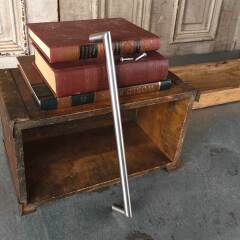 #48567 - Large&nbsp;Salvaged&nbsp;Nickel&nbsp;Door&nbsp;Handle&nbsp;Hardware&nbsp;image