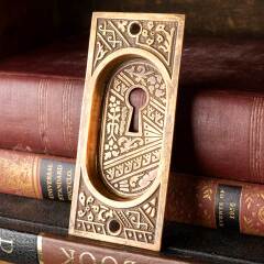 #48612 - Antique&nbsp;Corbin&nbsp;Pocket&nbsp;Door&nbsp;Pull&nbsp;Hardware&nbsp;image