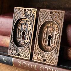 #48618 - Antique&nbsp;Victorian&nbsp;Pocket&nbsp;Door&nbsp;Hardware&nbsp;Pulls&nbsp;image