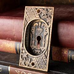 #48620 - Antique&nbsp;Victorian&nbsp;Pocket&nbsp;Door&nbsp;Pull&nbsp;Hardware&nbsp;image