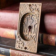 #48621 - Antique&nbsp;Victorian&nbsp;Pocket&nbsp;Door&nbsp;Pull&nbsp;Hardware&nbsp;image