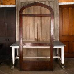 #48676 - 44x89&nbsp;Antique&nbsp;Pointed&nbsp;Arch&nbsp;Wood&nbsp;Screen&nbsp;Door&nbsp;image