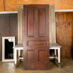 #48690 - 38x96&nbsp;Salvaged&nbsp;Antique&nbsp;5&nbsp;Panel&nbsp;Interior&nbsp;Door&nbsp;image