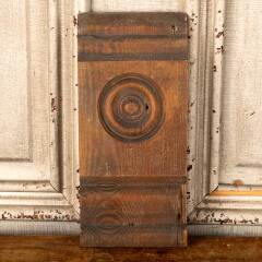 #48997 - Salvaged&nbsp;Antique&nbsp;Wood&nbsp;Rosette&nbsp;Trim&nbsp;Block&nbsp;image