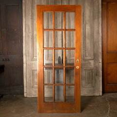 #49110 - 32x79&nbsp;Antique&nbsp;15&nbsp;Lite&nbsp;Pine&nbsp;French&nbsp;Door&nbsp;image