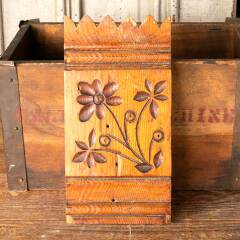 #49152 - Antique&nbsp;Carved&nbsp;Wood&nbsp;Rosette&nbsp;Trim&nbsp;Block&nbsp;image