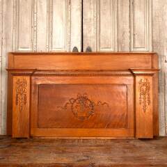 #49221 - Salvaged&nbsp;Antique&nbsp;Oak&nbsp;Fireplace&nbsp;Overmantel&nbsp;image