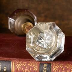 #49238 - Antique&nbsp;Octagonal&nbsp;Petite&nbsp;Glass&nbsp;Doorknobs&nbsp;image