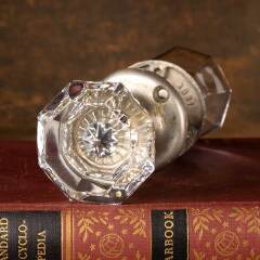 #49242 - Antique&nbsp;Octagonal&nbsp;Petite&nbsp;Glass&nbsp;Doorknob&nbsp;Set&nbsp;image