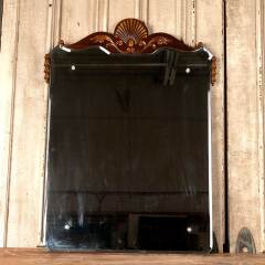 #49273 - Antique&nbsp;Wood&nbsp;Pediment&nbsp;Beveled&nbsp;Glass&nbsp;Mirror&nbsp;image