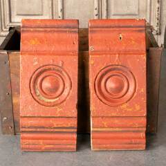 #49298 - Pair&nbsp;of&nbsp;Wood&nbsp;Rosette&nbsp;Interior&nbsp;Trim&nbsp;Blocks&nbsp;image