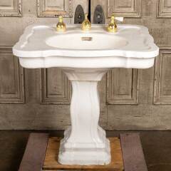 #49525 - Antique&nbsp;Porcelain&nbsp;Bathroom&nbsp;Pedestal&nbsp;Sink image