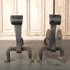 #49623 - Antique&nbsp;Wrought&nbsp;Iron&nbsp;Fireplace&nbsp;Andirons&nbsp;image