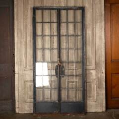 #49669 - 41x85&nbsp;Antique&nbsp;Leaded&nbsp;Glass&nbsp;Casement&nbsp;Doors&nbsp;image