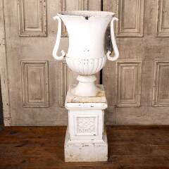 #49710 - Antique&nbsp;Cast&nbsp;Iron&nbsp;Planter&nbsp;Urn&nbsp;&&nbsp;Pedestal&nbsp;image