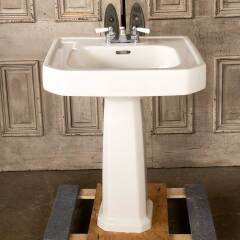 #49743 - Antique&nbsp;Porcelain&nbsp;Bathroom&nbsp;Pedestal&nbsp;Sink&nbsp;image