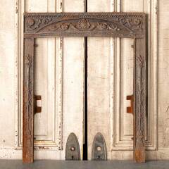#49820 - 25x30&nbsp;Antique&nbsp;Cast&nbsp;Iron&nbsp;Fireplace&nbsp;Surround&nbsp;image