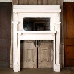 #49875 - Antique&nbsp;Painted&nbsp;Wood&nbsp;Fireplace&nbsp;Mantel&nbsp;image