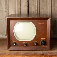 #49955 - Antique&nbsp;Wood&nbsp;Cased&nbsp;Silvertone&nbsp;Television&nbsp;Set&nbsp;image