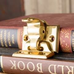 #50025 - Salvaged&nbsp;Brass&nbsp;Window&nbsp;Sash&nbsp;Lift&nbsp;&&nbsp;Lock&nbsp;image