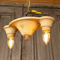 #50038 - Salvaged&nbsp;Antique&nbsp;2&nbsp;Bulb&nbsp;Ceiling&nbsp;Light&nbsp;Fixture&nbsp;image