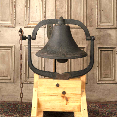 #50232 - Antique&nbsp;Cast&nbsp;Iron&nbsp;Farmhouse&nbsp;Bell&nbsp;&&nbsp;Yoke&nbsp;image