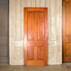 #50361 - 32x78&nbsp;Antique&nbsp;4&nbsp;Panel&nbsp;Pine&nbsp;Interior&nbsp;Door&nbsp;image