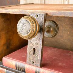 #50364 - Antique&nbsp;Ornate&nbsp;Brass&nbsp;Door&nbsp;Hardware&nbsp;Set&nbsp;image