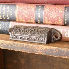 #50420 - Antique&nbsp;Cast&nbsp;Iron&nbsp;Drawer&nbsp;Bin&nbsp;Pull&nbsp;Hardware&nbsp;image