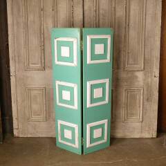 #50488 - Vintage&nbsp;Hinged&nbsp;Painted&nbsp;Wood&nbsp;Panels&nbsp;image
