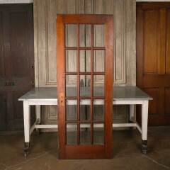 #50503 - 29x77&nbsp;Antique&nbsp;15&nbsp;Lite&nbsp;Pine&nbsp;Wood&nbsp;French&nbsp;Door&nbsp;image