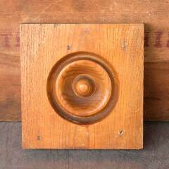 #50537 - Antique&nbsp;Wood&nbsp;Rosette&nbsp;Interior&nbsp;Trim&nbsp;Block&nbsp;image