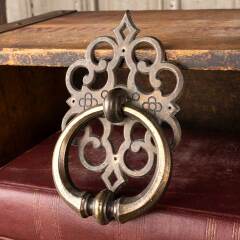#50559 - Vintage&nbsp;Ornate&nbsp;Brass&nbsp;Ring&nbsp;Drawer&nbsp;Pull&nbsp;Handle&nbsp;image