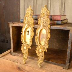 #50609 - Antique&nbsp;CHICAGO&nbsp;Pocket&nbsp;Door&nbsp;Pulls image