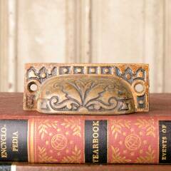 #50625 - Antique&nbsp;Cast&nbsp;Iron&nbsp;Drawer&nbsp;Bin&nbsp;Pull&nbsp;Hardware&nbsp;image