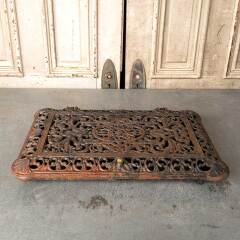 #50713 - Antique&nbsp;Ornate&nbsp;Cast&nbsp;Iron&nbsp;Hinged&nbsp;Stove&nbsp;Top&nbsp;image