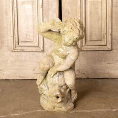 #50825 - Vintage&nbsp;Cast&nbsp;Concrete&nbsp;Garden&nbsp;Fountain&nbsp;Statue&nbsp;image