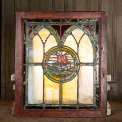 #50891 - Salvaged&nbsp;Antique&nbsp;Stained&nbsp;Glass&nbsp;Window image