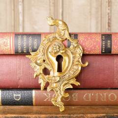 #50914 - Solid&nbsp;Brass&nbsp;Rococo&nbsp;Style&nbsp;Keyhole&nbsp;Escutcheon&nbsp;image