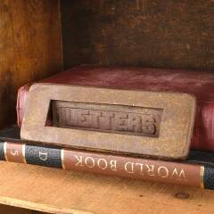 #51069 - Antique&nbsp;Cast&nbsp;Metal&nbsp;Door&nbsp;Mail&nbsp;Slot&nbsp;Hardware&nbsp;image