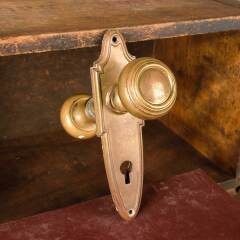 #51128 - Salvaged&nbsp;Antique&nbsp;Brass&nbsp;Door&nbsp;Hardware&nbsp;Set&nbsp;image