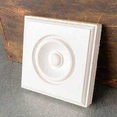 #51207 - Salvaged&nbsp;Painted&nbsp;Wood&nbsp;Rosette&nbsp;Trim&nbsp;Block&nbsp;image