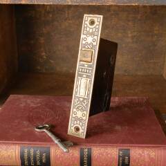 #51273 - Antique&nbsp;Ornate&nbsp;Door&nbsp;Mortise&nbsp;Lock&nbsp;&&nbsp;Key&nbsp;image