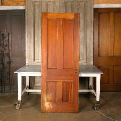 #51291 - 30x80&nbsp;Antique&nbsp;4&nbsp;Panel&nbsp;Pine&nbsp;Interior&nbsp;Door&nbsp;image