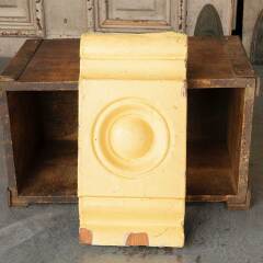 #51601 - Antique&nbsp;Painted&nbsp;Wood&nbsp;Rosette&nbsp;Trim&nbsp;Block&nbsp;image