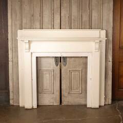 #52070 - 61x54&nbsp;Antique&nbsp;Wood&nbsp;Fireplace&nbsp;Mantel&nbsp;image