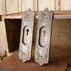 #52091 - Antique&nbsp;Corbin&nbsp;Loraine&nbsp;Pocket&nbsp;Door&nbsp;Pulls&nbsp;image